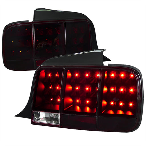 Spec-D 05-09 Ford Mustang  05-09 Ford Mustang Seq Led T.L - Red/Smk LT-MST05RGLED-SQ-TM