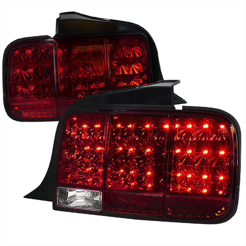 Spec-D 05-09 Ford Mustang  05-09 Ford Mustang Seq Led T.L - Red LT-MST05RLED-SQ-TM
