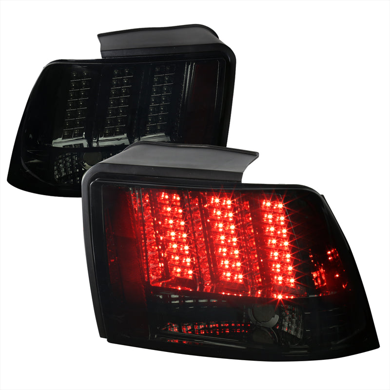 Spec-D 99-04 Ford Mustang Sequential Led Tail Lights Smoke LT-MST99GLED-SQ-RS