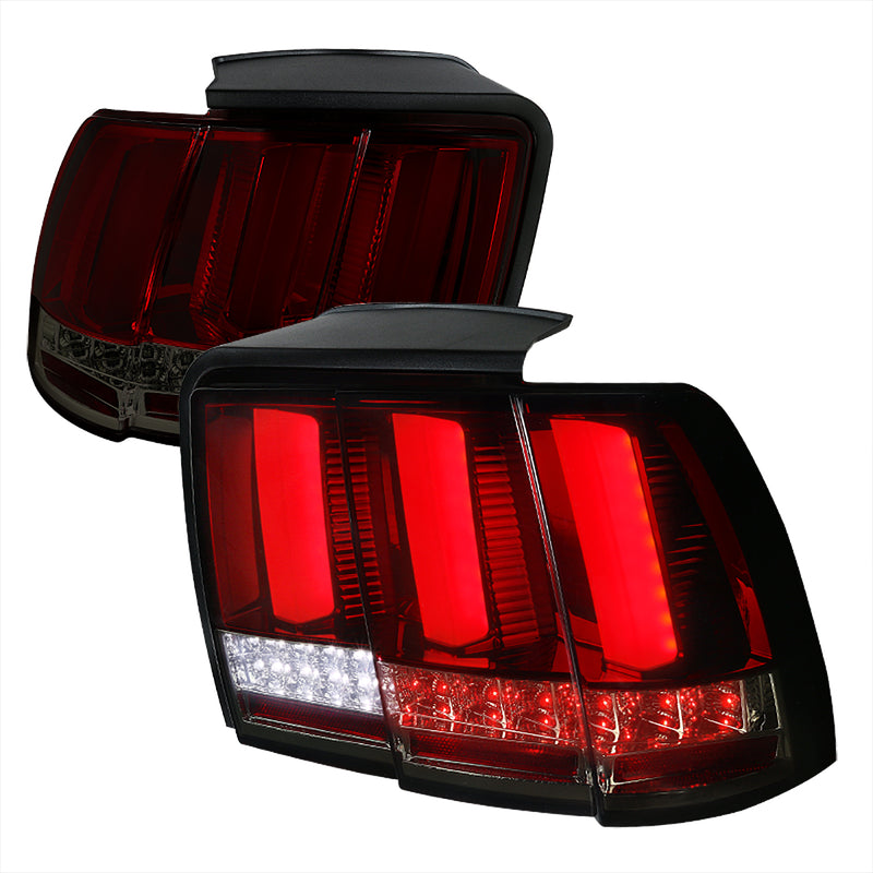 Spec-D 99-04 Ford  Mustang Ford Mustang Sequential Led Tail Light - Red/Smoke LT-MST99RGLED-SQ-TM