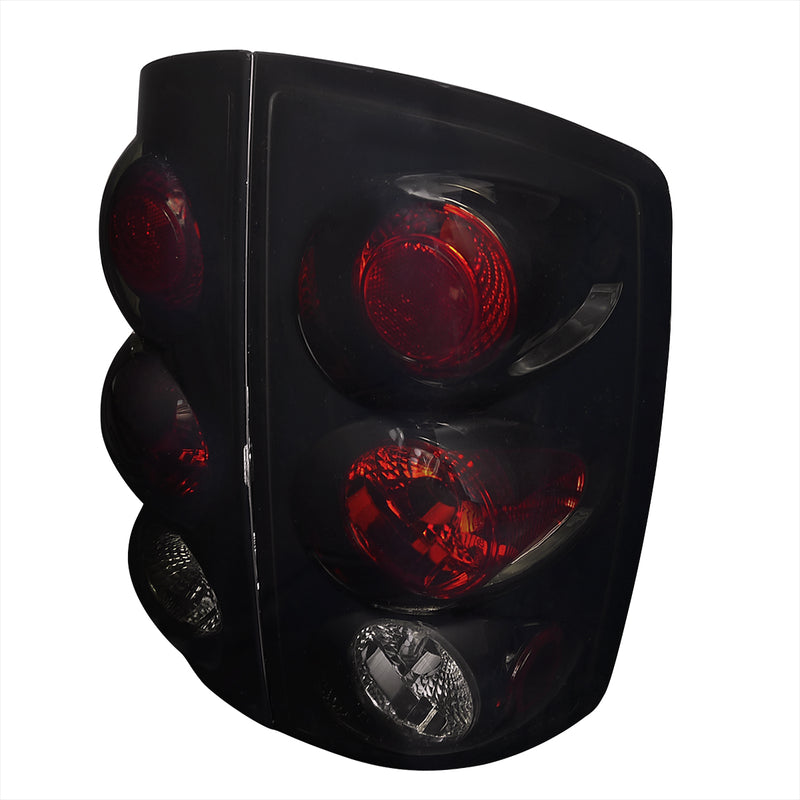 Spec-D 02-06 Dodge  Ram  Euro Tail Lights Glossy Black Housing With Smoke Lens  LT-RAM02BB-TM