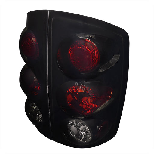 Spec-D 02-06 Dodge  Ram  Euro Tail Lights Glossy Black Housing With Smoke Lens  LT-RAM02BB-TM
