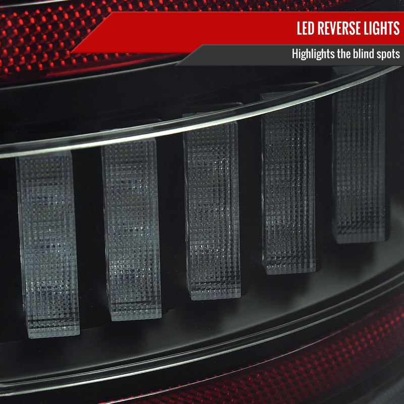 Spec-D 02-06 Dodge Ram 1500 2500 3500 Full Led Bar Tail Light Matte Black Housing Smoked Lens Red Led Bar LT-RAM02BBLED-G2-RS