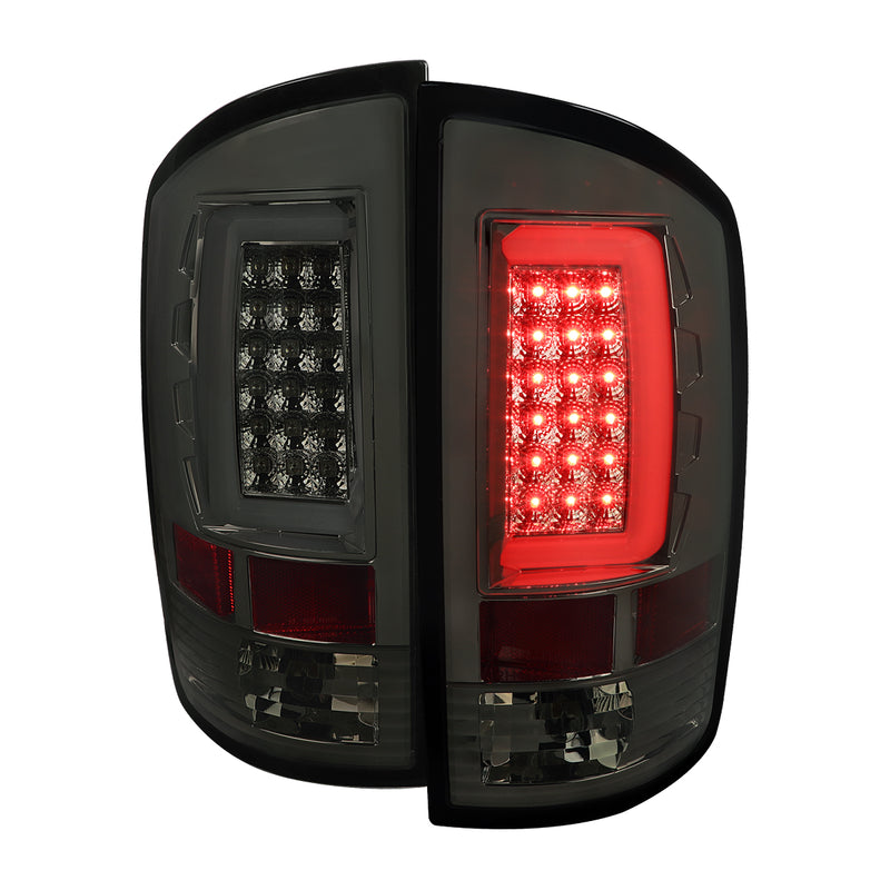 Spec-D 02-05 Dodge Ram Tail Light With  Chrome Housing And Smoked Lens LT-RAM02GLED-G2-TM