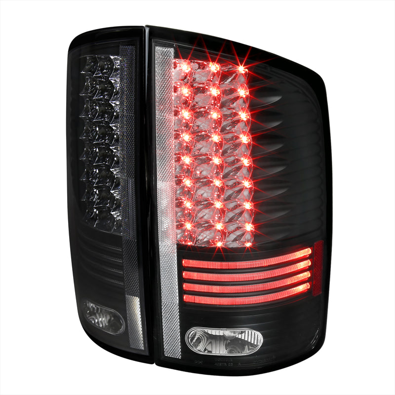 Spec-D 02-05 Dodge Ram Led Tail Lights Black LT-RAM02JMLED-RS