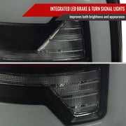 Spec-D 07-08 Dodge Ram 1500 2500 3500 Full Led Tail Light Black Housing Smoked Lens White Led Bar LT-RAM07BBLED-G2-RS