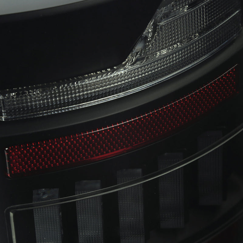 Spec-D 07-08 Dodge Ram 1500 2500 3500 Full Led Tail Light Black Housing Smoked Lens White Led Bar LT-RAM07BBLED-G2-RS