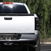 Spec-D 07-08 Dodge Ram 1500 2500 3500 Full Led Tail Light Black Housing Smoked Lens White Led Bar LT-RAM07BBLED-G2-RS