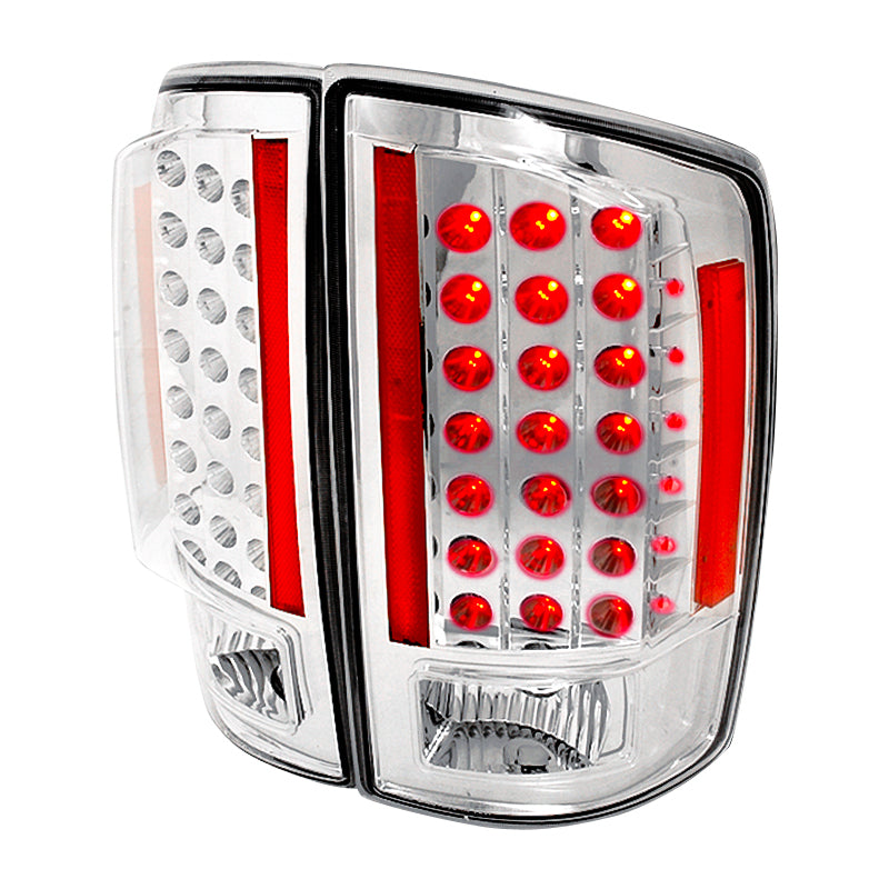 Spec-D 07-08 Dodge Ram Led Tail Lights Chrome LT-RAM07CLED-KS