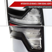 Spec-D 07-08 Dodge Ram 1500 2500 3500 Full Led Tail Light Black Housing Clear Lens White Led Bar LT-RAM07JMLED-G2-RS