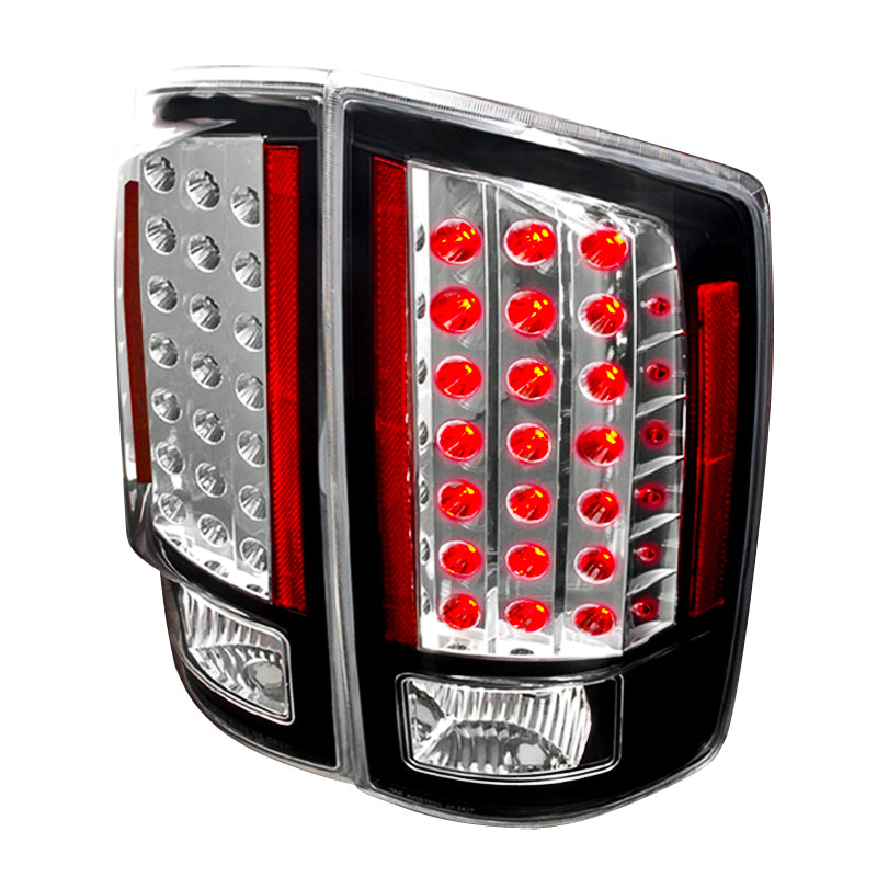 Spec-D 07-08 Dodge Ram Led Tail Lights Black LT-RAM07JMLED-KS