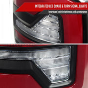 Spec-D 07-08 Dodge Ram 1500 2500 3500 Full Led Tail Light Black Housing Clear Lens Red Led Bar LT-RAM07JRLED-G2-RS