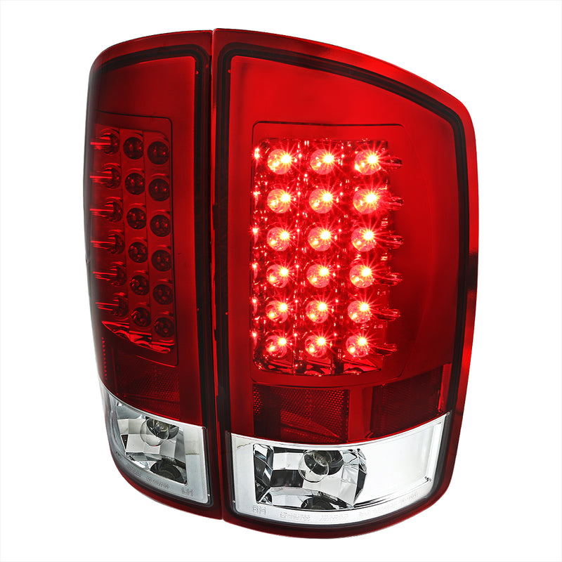 Spec-D 07-08 Dodge  Ram Led Tail Lights Red Housing  LT-RAM07RLED-TM
