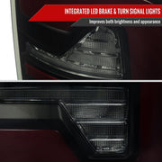 Spec-D 07-08 Dodge Ram 1500 2500 3500 Full Led Tail Light Black Housing Smoked Lens Red Led Bar LT-RAM07SMLED-G2-RS