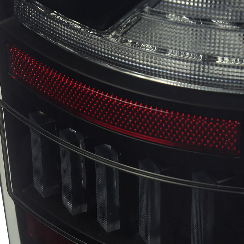 Spec-D 07-08 Dodge Ram 1500 2500 3500 Full Led Tail Light Black Housing Smoked Lens Red Led Bar LT-RAM07SMLED-G2-RS