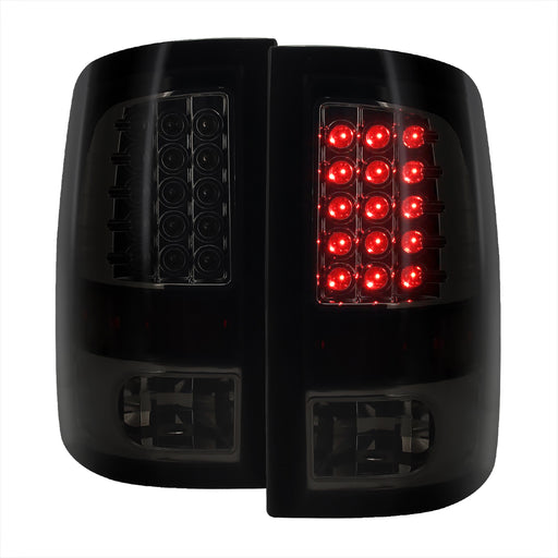 Spec-D 09-18 Dodge  Ram  Led Tail Lights Glossy Black Housing With Smoke Lens LT-RAM09BBLED-TM