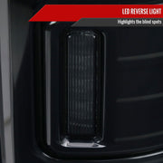 Spec-D 13-18 Dodge Ram 1500 2500 3500 Led Tail Lights Black Housing Smoked Lens White Led With Sequential Turn Signal LT-RAM13BBLED-SQ-RS