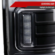 Spec-D 13-18 Dodge Ram 1500 2500 3500 Led Tail Lights Black Housing Clear Lens White Led With Sequential Turn Signal LT-RAM13JMLED-SQ-RS