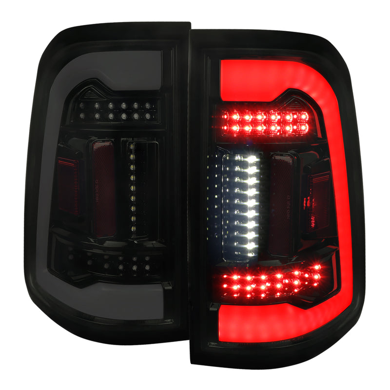 Spec-D 19-22 Dodge Ram 1500 Full Led Tail Light With White Led Bar  LT-RAM1915BBLED-TM
