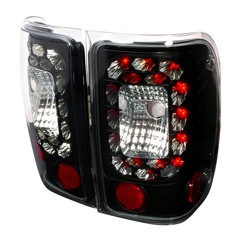 Spec-D 01-03 Ford Ranger Led Tail Lights Black LT-RAN01JMLED-KS