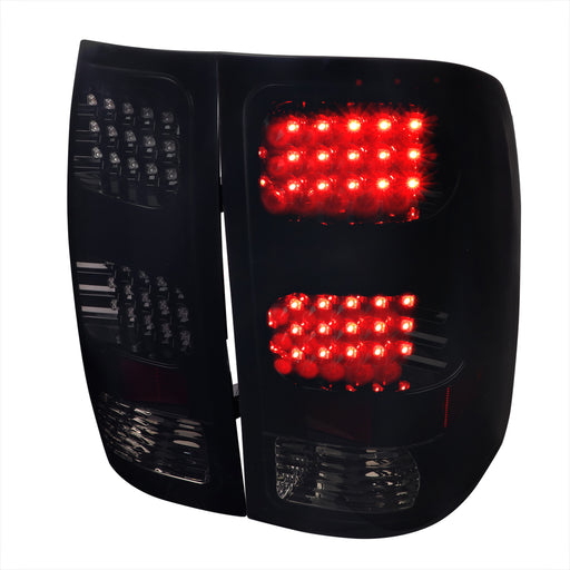 Spec-D 07-13 Gmc  Sierra  Led Tail Lights Glossy Black Housing With Smoke Lens LT-SIE07BBLED-TM