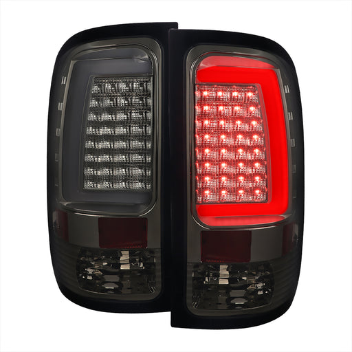 Spec-D 07-13 Gmc Sierra 1500 / 1500Hd /2500Hd / 3500Hd Led C-Bar Tail Light With Smoked Lens And Chrome Housing LT-SIE07GLED-G2-TM