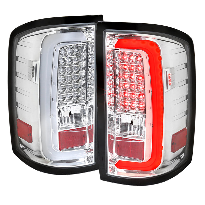 Spec-D 14-16 Gmc Sierra Led Tail Lights - Chrome LT-SIE14CLED-TM
