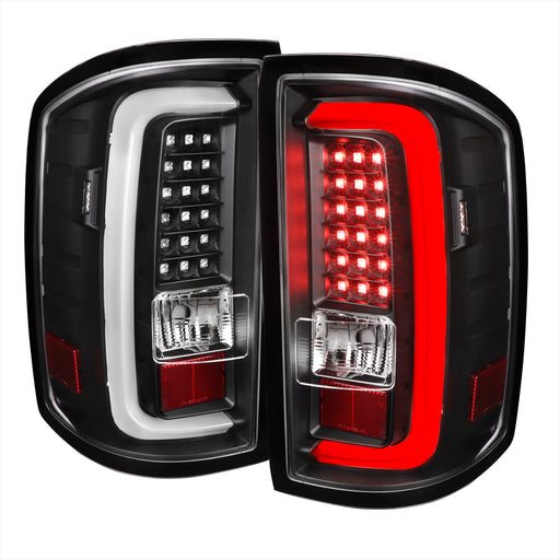 Spec-D 14-18 Gmc Sierra Led Tail Lights All Black Housing With Clear Lens LT-SIE14JMLED-V2-TM