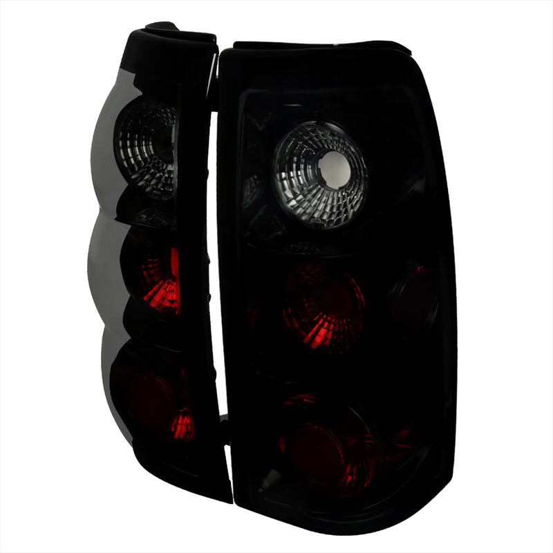 Spec-D 03-06 Chevrolet  Silverado  Euro Tail Lights Glossy Black Housing With Smoke Lens  LT-SIV03BB-TM
