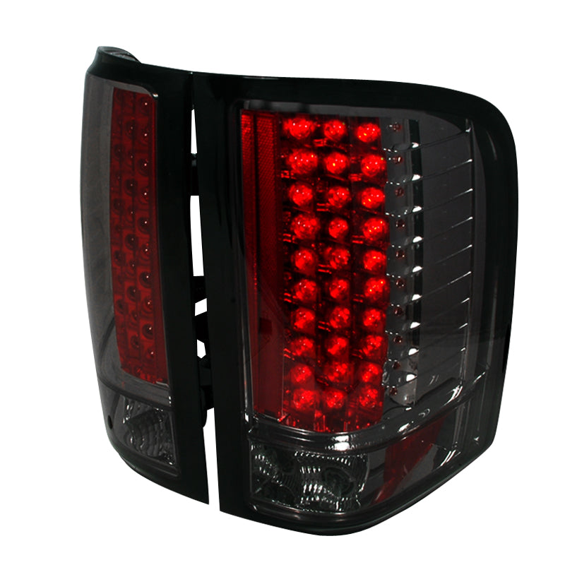 Spec-D 07-11 Chevrolet Silverado Led Tail Lights Smoke LT-SIV07GLED-KS