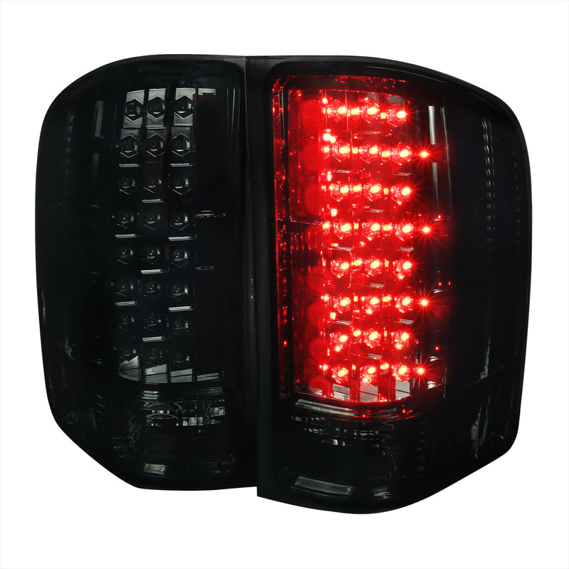 Spec-D 07-13 Chevrolet  Silverado Led Tail Lights- Smoke LT-SIV07GLED-OZ