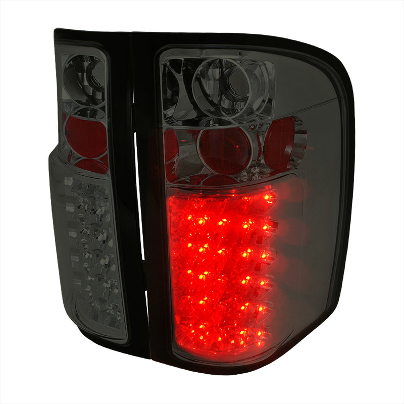 Spec-D 07-11 Chevrolet Silverado Led Tail Lights Smoke LT-SIV07GLED-TM
