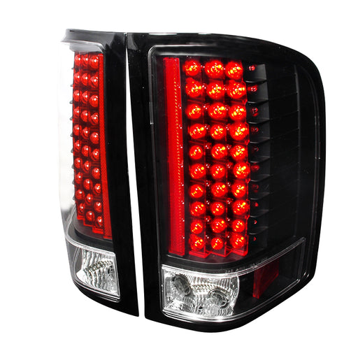 Spec-D 07-11 Chevrolet Silverado Led Tail Lights Black LT-SIV07JMLED-KS