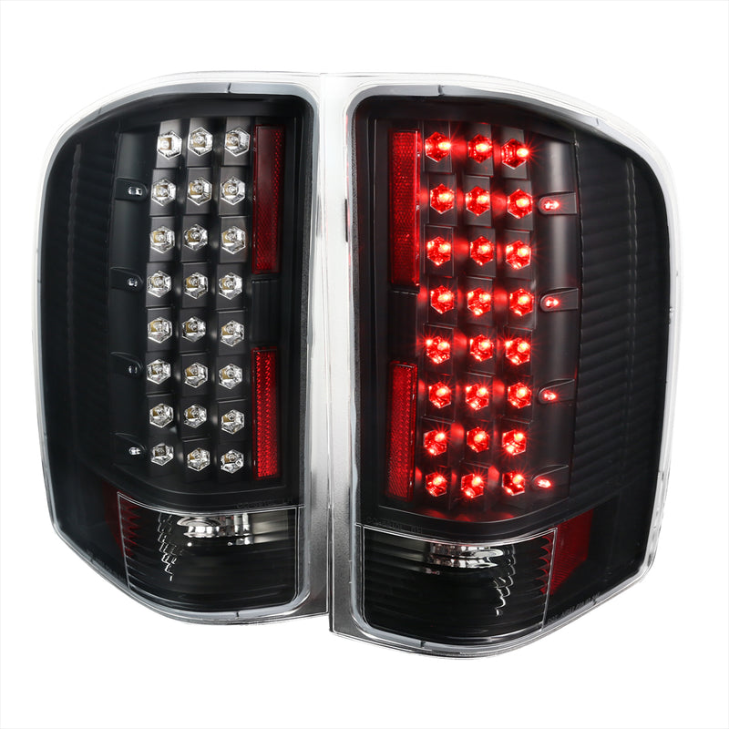 Spec-D 07-13 Chevrolet  Silverado Led Tail Lights- Black LT-SIV07JMLED-OZ