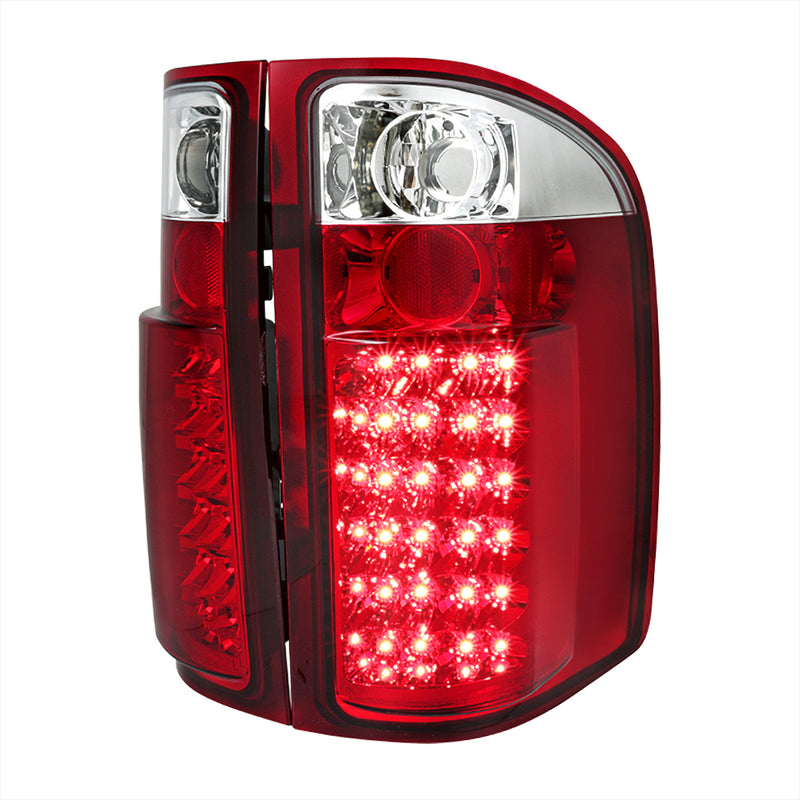 Spec-D 07-13 Chevrolet  Silverado Led Tail Lights - Red LT-SIV07RLED-TM