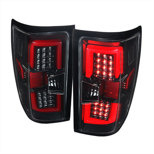 Spec-D 14-18 Chevrolet  Silverado Led Tail Lights LT-SIV14BKLED-TM