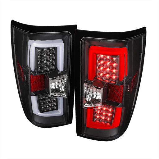Spec-D 14-18 Chevrolet Silverado Led Tail Lights All Black Housing With Clear Lens LT-SIV14JMLED-V2-TM