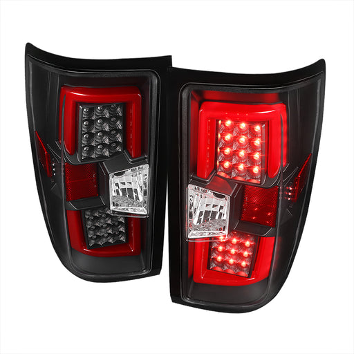 Spec-D 14-18 Chevrolet Silverado Led Tail Lights Full Black Housing Clear Lens LT-SIV14JRLED-TM