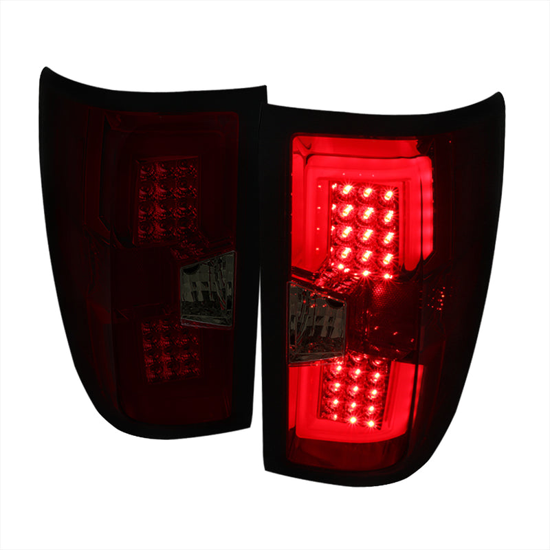 Spec-D 14-18 Chevrolet Silverado Led Tail Lights - Red/Smoke LT-SIV14RGLED-TM
