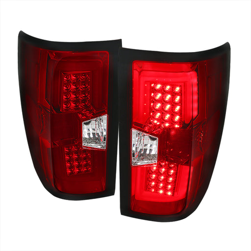 Spec-D 14-18 Chevrolet Silverado Led Tail Lights - Red LT-SIV14RLED-TM