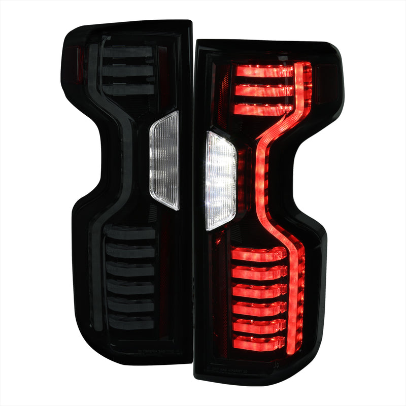 Spec-D 19-22 Chevrolet Silverado 20-22 2500 Hd And 3500 Hd Led Tail Lights Matte Black Housing And Smoked Lens LT-SIV1915SMLED-FS