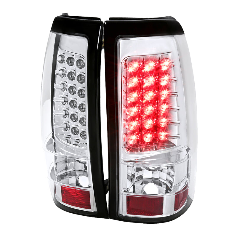 Spec-D 99-02 Chevrolet Silverado Led Tail Lights Chrome LT-SIV99CLED-TM