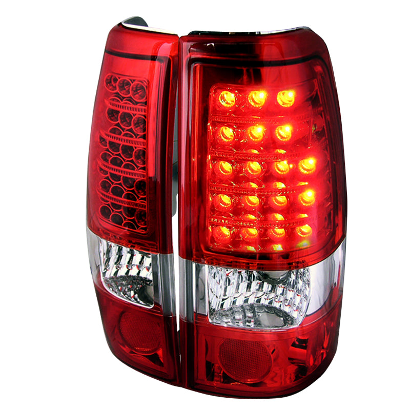 Spec-D 99-02 Chevrolet Silverado Led Tail Lights Red LT-SIV99RLED-KS
