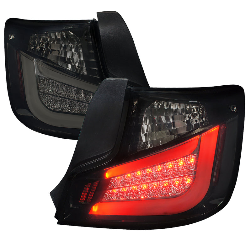 Spec-D 11-13 Scion  Tc  Led Tail Lights Glossy Black Housing With Smoke Lens LT-TC10BBLED-TM