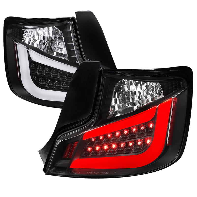 Spec-D 11-13 Toyota Scion Tc Led Tail Lights All Black Housing With Clear Lens LT-TC10JMLED-V2-TM