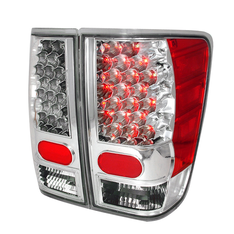 Spec-D 04-12 Nissan Titan Led Tail Lights Chrome LT-TIT04CLED-KS
