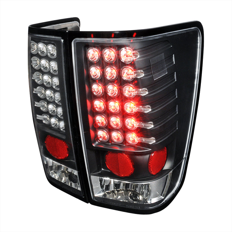 Spec-D 04-12 Nissan Titan Led Tail Lights Black LT-TIT04JMLED-TM