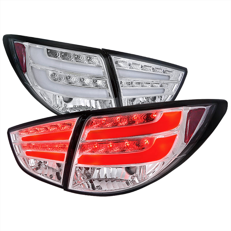 Spec-D 10-Up  Hyundai Tucson  Led Tail Light Chrome With Light Bar  LT-TUC10CLED-TM