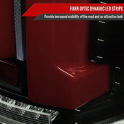 Spec-D 07-13 Toyota Tundra Facelift Full Led Tail Lights Glossy Black Housing Smoked Lens Red Light Bar Sequential Turn Signal Breathing Light Effect LT-TUN07BZLED-SQ-RS