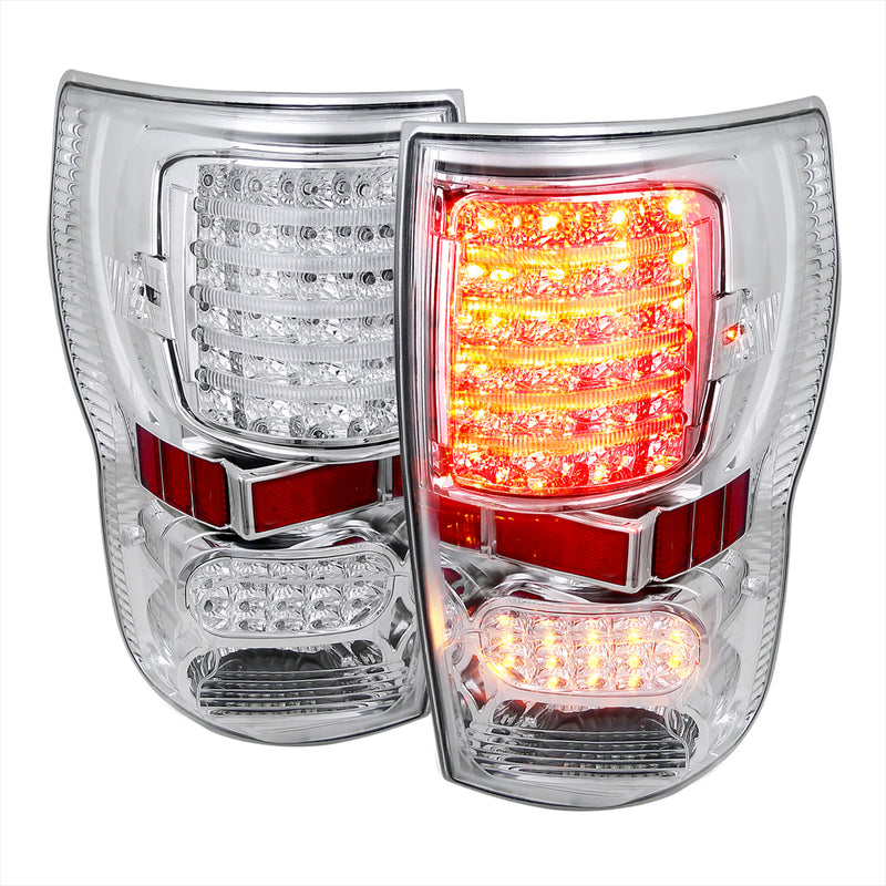Spec-D 07-12 Toyota  Tundra  Led Tail Light Chrome Housing  LT-TUN07CLED-JP